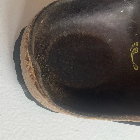 Silver Sheen Triple Strap Birkenstock Sandal Dark Brown Leather Footbed - Picture 5 of 6